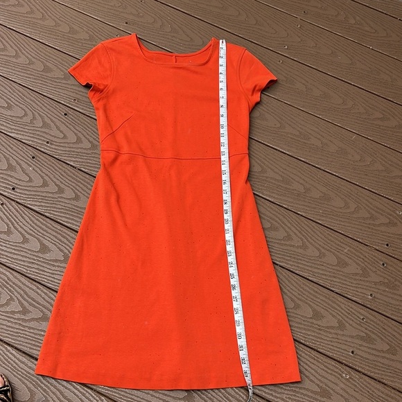 Everlane pumpkin orange, a lime short sleeve stretch dress XS - Picture 9 of 10